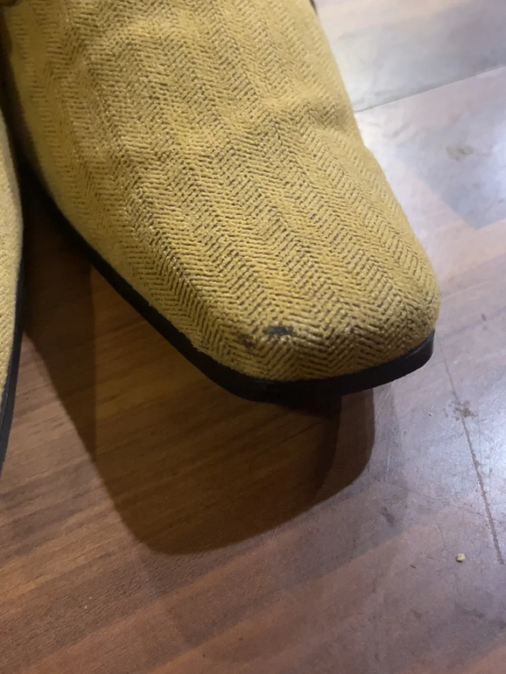 Men's Olive & Beige Herringbone Dress Shoes